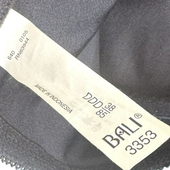 Bali Live It Up Seamless Underwire Bra Black Womens Size 38 DDD NWT NEW - Picture 6 of 7